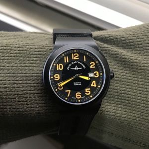 Zeno-Watch Basel Wristwatch Pilot Quartz Black Orange